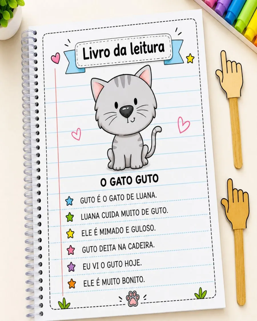 Página de leitura O Gato Guto