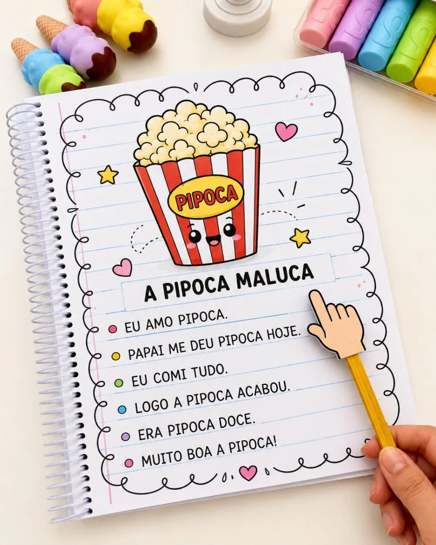 Página de leitura A Pipoca Maluca
